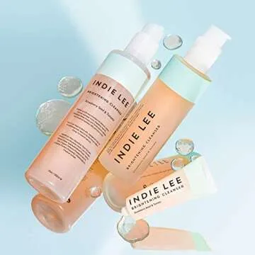 Indie Lee Brightening Facial Cleanser - Daily Hydrating Cleanser, Makeup Remover & Exfoliating Face Mask to Brighten, Firm & Protect Dry Skin - Clean, Gentle Face Wash (4.2oz)