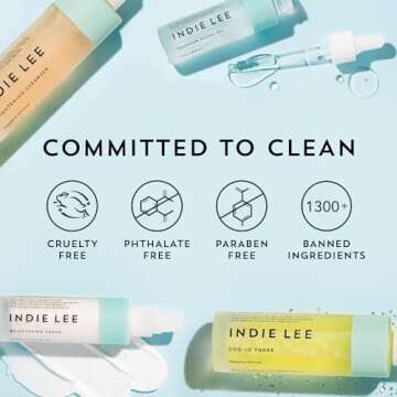 Indie Lee Brightening Facial Cleanser - Daily Hydrating Cleanser, Makeup Remover & Exfoliating Face Mask to Brighten, Firm & Protect Dry Skin - Clean, Gentle Face Wash (4.2oz)