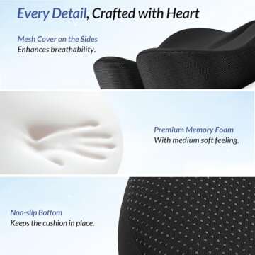 ZIKEE Gel Seat Cushion for Office and Car - Pain Relief