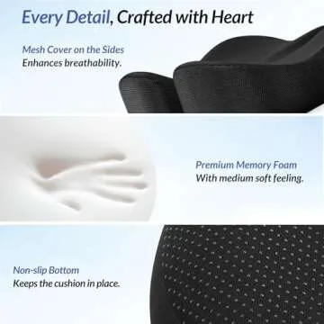 ZIKEE Gel Seat Cushion for Office and Car - Pain Relief