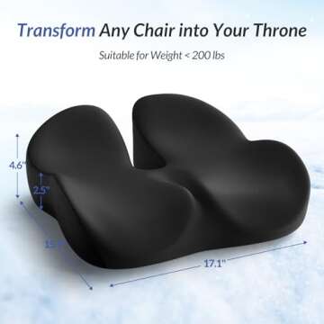 ZIKEE Gel Seat Cushion for Office and Car - Pain Relief