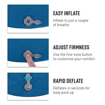 Sea to Summit Aeros Premium Inflatable Travel Pillow, Regular (13.4 x 9.4), Lime