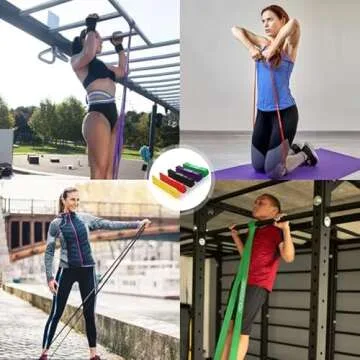 POWER GUIDANCE Pull Up Assist Bands - Stretch Resistance Band - Mobility Band - Powerlifting Bands - by Perfect for Body Stretching, Powerlifting, Resistance Training (Set of 5)