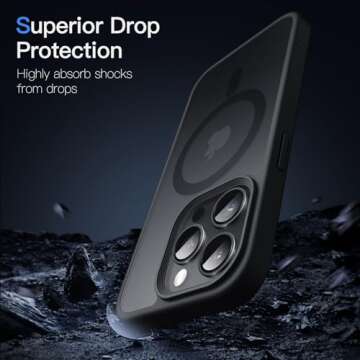 JETech Magnetic Case for iPhone 15 Pro Max - Slim & Shockproof