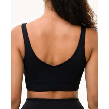 Luvrobes Sports Bras for Women - U Back Wireless Medium Impact Sports Bra Padded Workout Yoga Bras(B...