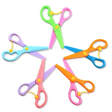 PECULA Safety Scissors For Kids, Perfect for Arts and Crafts