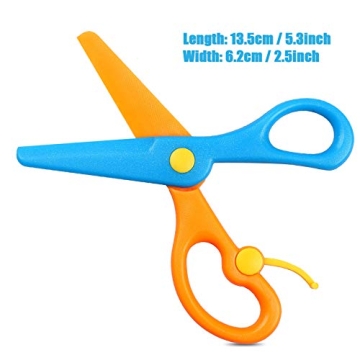 PECULA Safety Scissors For Kids, Perfect for Arts and Crafts