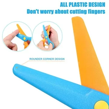 PECULA Safety Scissors For Kids, Perfect for Arts and Crafts