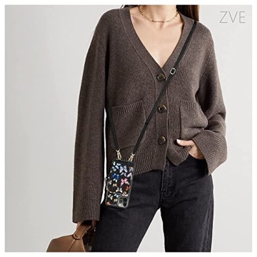 Stylish ZVE iPhone 13 Pro Crossbody Case with RFID Blocking