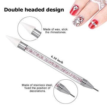 Nail Rhinestone Picker Tool with Extra Heads for DIY Art