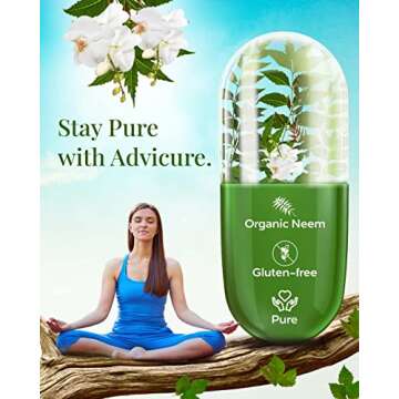 Advicure Pure Veg Capsules Pack Natural Ayurvedic Supplement Tablets for Men Women (Neem, 90 Count)