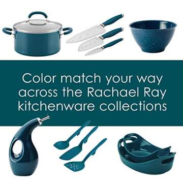 Rachael Ray Cooking Utensils Set - 3 Piece in Teal Blue