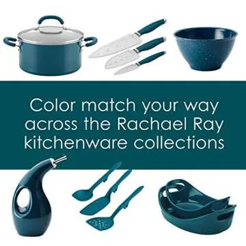 Rachael Ray Cooking Utensils Set - 3 Piece in Teal Blue