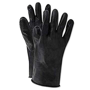 North by Honeywell B131/8 Smooth Finish Butyl Glove, Smooth, 8, Black