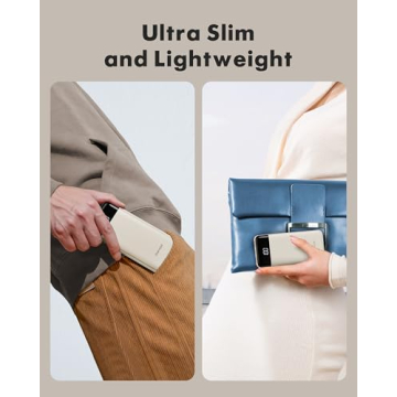 Portable Charger with Built-in Cables for All Devices