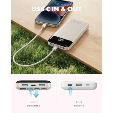Portable Charger with Built-in Cables for All Devices