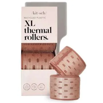 Kitsch XL Thermal Ceramic Hair Roller & Creaseless Hair Clips Bundle - Eco-Friendly & Stylish