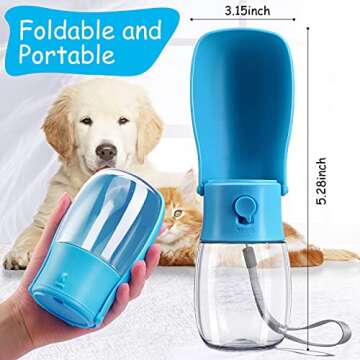 Portable Dog Water Bottle and Leash | Travel-Friendly Hydration & Comfort