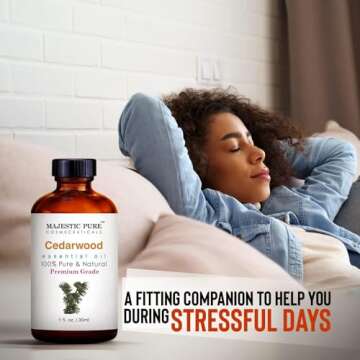 MAJESTIC PURE Cedarwood Essential Oil | 100% Pure and Natural Cedarwood Oil | Premium Grade Essential Oils for Hair Care, Home Diffusers, Skin, Aromatherapy, Massage and Humidifiers | 1 Fl Oz