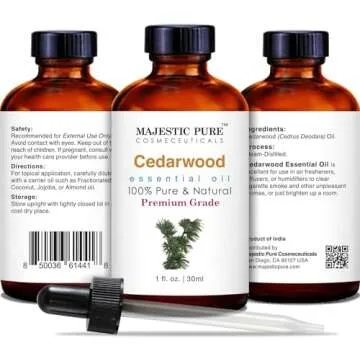 Majestic Pure Cedarwood Essential Oil 100% Pure Quality