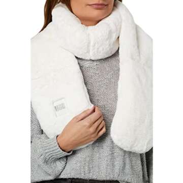 UGG Oblong Faux Fur Scarf Nimbus One Size