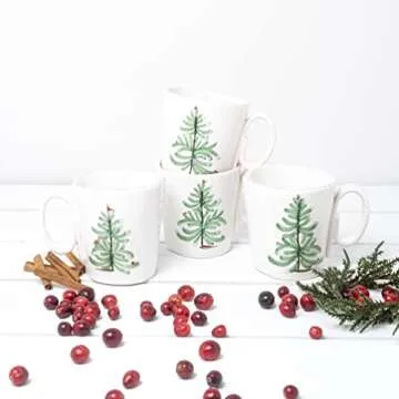 Vietri Lastra Holiday Collection Italian Dinnerware Sets (Mugs, Set of 4)