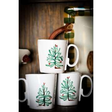 Vietri Lastra Holiday Collection Italian Dinnerware Sets (Mugs, Set of 4)