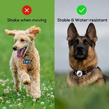 Airtag Dog Collar Holder - (2pack) Ultra-Durable Plastic Pet Collar Case for Apple Airtags, Anti-Lost Air Tag Case Holder Compatible with Pet GPS Trackers for Dogs Cats(Transparent Black/White)