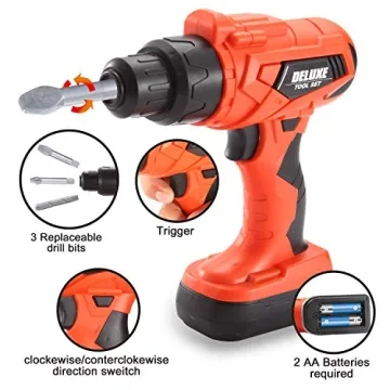 JOYIN 32PCS Kids Tool Set with Backpack & Electric Drill