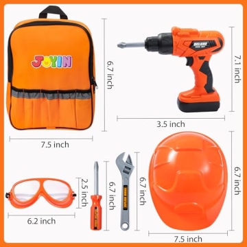 JOYIN 32PCS Kids Tool Set with Backpack & Electric Drill