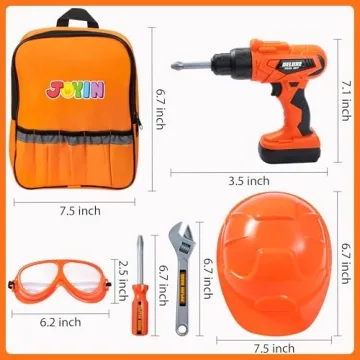 JOYIN 32PCS Kids Tool Set with Backpack & Electric Drill