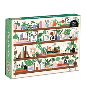 Galison Plant Shelfie 1000 Piece Puzzle from Galison - Featuring Beautiful Illustrations of Housepla...
