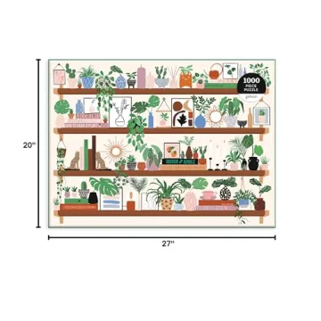 Galison Plant Shelfie 1000 Piece Puzzle for Plant Lovers