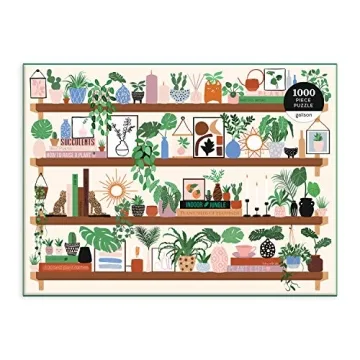 Galison Plant Shelfie 1000 Piece Puzzle for Plant Lovers