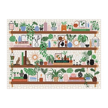 Galison Plant Shelfie 1000 Piece Puzzle for Plant Lovers