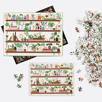 Galison Plant Shelfie 1000 Piece Puzzle for Plant Lovers