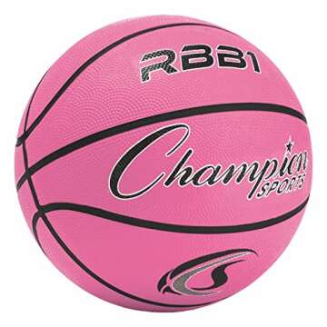 Champion Sports Rubber Official Basketball, Heavy Duty - Pro-Style Basketballs, and Sizes - Premium ...