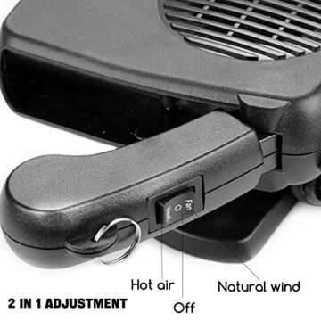 Compact 2-in-1 Portable Car Heater & Defroster with Fast Heating Cooling Function