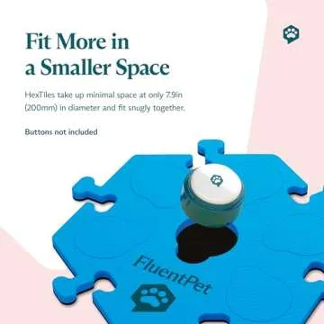 FluentPet HexTile - Yellow | Accessory Dog and Cat Button Learning Kits | Can Hold Up to 6 Buttons | Soft, Durable, and Non-Slip | Gift for Pet Lovers | Comes in 12 Colors