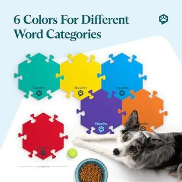 FluentPet HexTile - Yellow | Accessory Dog and Cat Button Learning Kits | Can Hold Up to 6 Buttons | Soft, Durable, and Non-Slip | Gift for Pet Lovers | Comes in 12 Colors