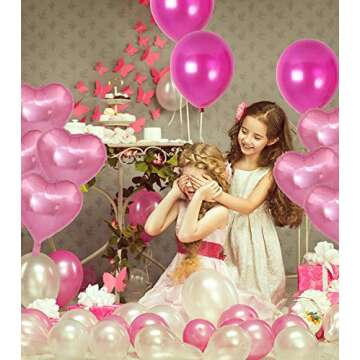 Heart Shape Foil Mylar Balloons - 50 Pcs for Party Decor