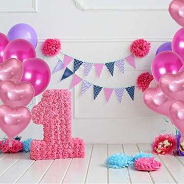 Heart Shape Foil Mylar Balloons - 50 Pcs for Party Decor