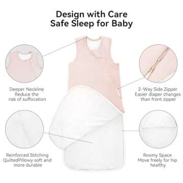 BubblePanda Soft Bamboo Sleep Sack for Baby 0-6 Months