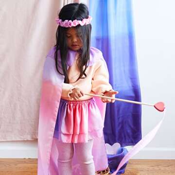 Sarah's Silks Blossom Streamer - 8 Foot Long Ribbon Wand for Kids Dance, Baton Stick Twirling and Rhythmic Gymnastics Bright Colored 100% Silk Ribbon and Wooden Birch Handle, 1 Piece