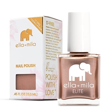 ella+mila Professional Nail Polish - Quick Dry, Eco-Friendly & Chip-Resistant (Champagne Pop, 0.45 f...