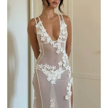 Y2k See Through Long Dress for Trendy Women