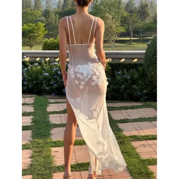 Y2k See Through Long Dress for Trendy Women