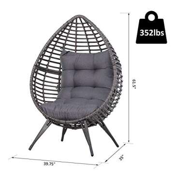 Stunning Outsunny Wicker Egg Chair for Indoor and Outdoor Use