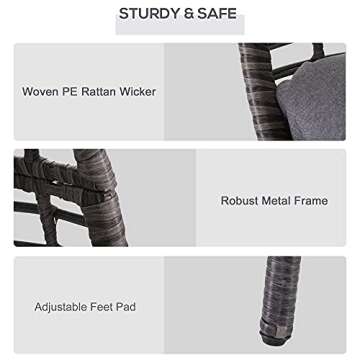 Stunning Outsunny Wicker Egg Chair for Indoor and Outdoor Use