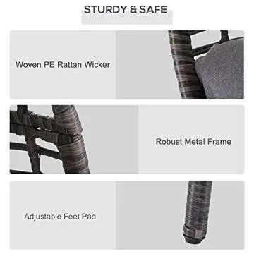 Stunning Outsunny Wicker Egg Chair for Indoor and Outdoor Use